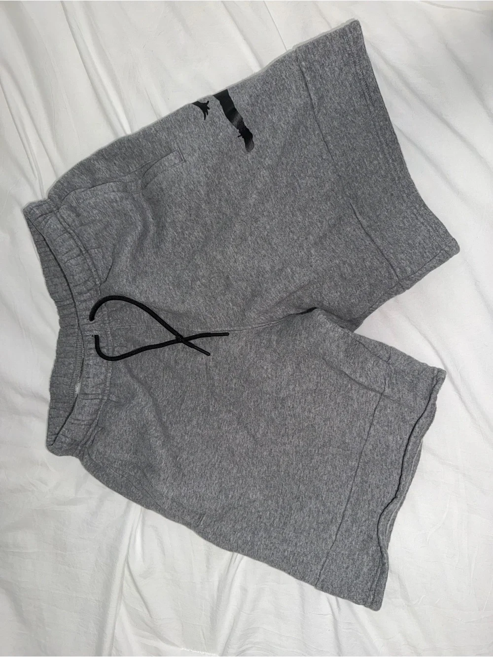 Jordan Gray Athletic Knit Drawstring Shorts